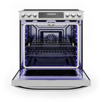 Midea 30-In Slide-In Electric Range with Wi-Fi Connectivity and Fan Convection, Stainless Steel,  MES30S2AST