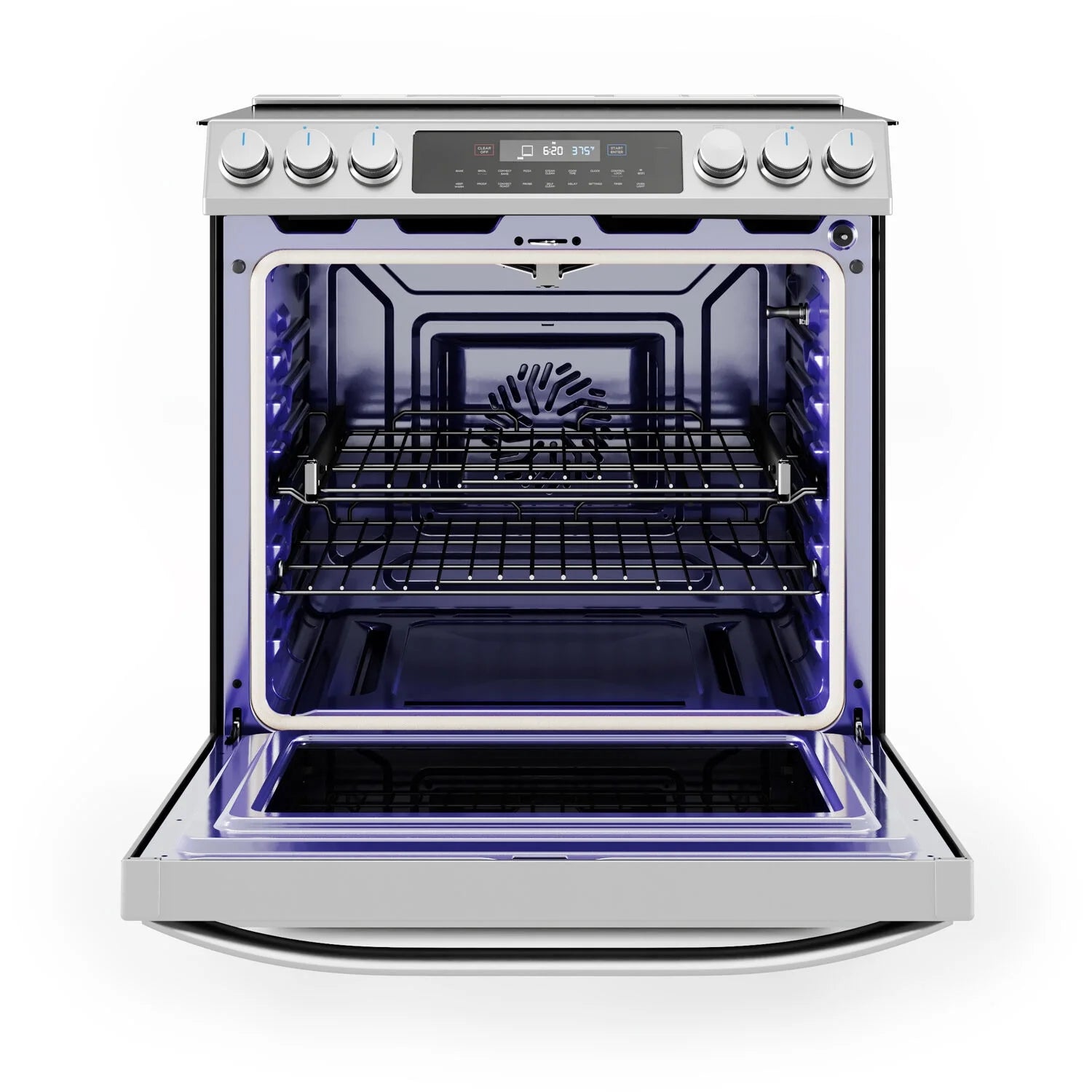 Midea 30-In Slide-In Electric Range with Wi-Fi Connectivity and Fan Convection, Stainless Steel,  MES30S2AST