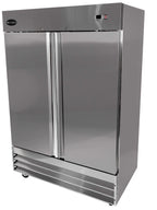 Heavy Duty Commercial 47 cu ft Solid Stainless Steel Reach-In Freezer (2 Door)