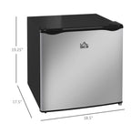 Mini Upright Freezer 1.1 Cu.Ft - Compact Silver Freezer, Removable Shelves, Low Noise, Adjustable Temperature - Ideal for Apartments, Dorms, Offices