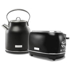 Haden Heritage 1.7 Liter Electric Kettle with 2 Slice Bread Toaster, White