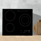 Electric Ceramic Cooktop, 24inch 3 Burners Electric Cooktop with Time Adjustable Function 9 Heating Levels Electric Stove Top