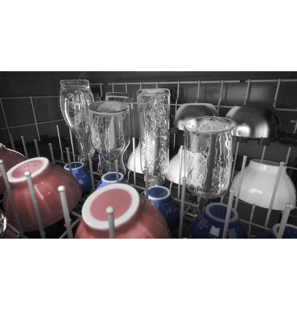 GE Top Control with Plastic Interior Dishwasher Sanitize Cycle & Dry Boost - GDP630PGRBB
