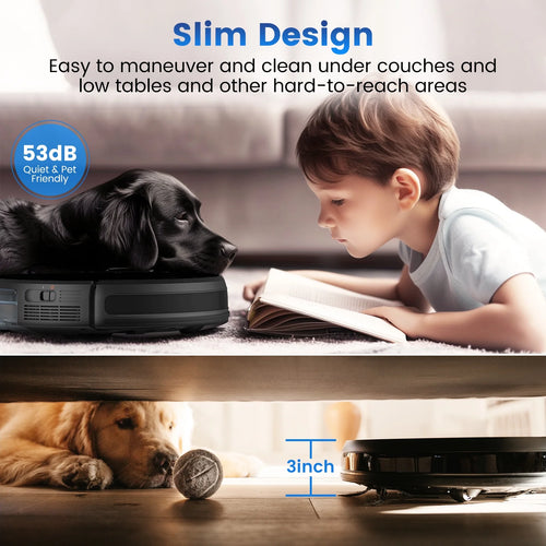 AIRROBO P30  3 in 1 Robot Vacuum and Mop Cleaner with App Control,2 in 1 Tank for Pet Hair,Home Mapping