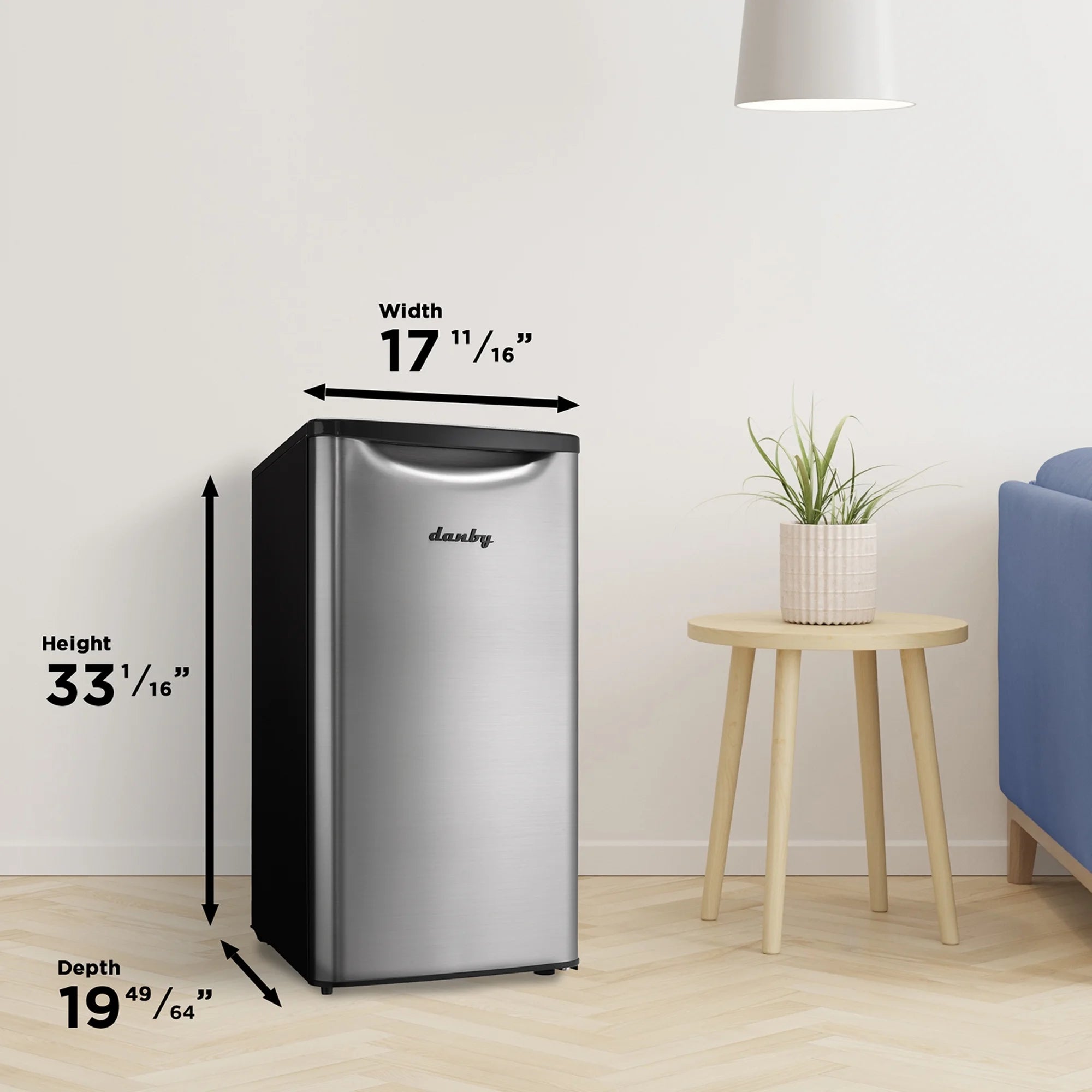 Danby 3.3 cu. ft. Compact Fridge in Stainless Steel (DAR033A6BSLDB)