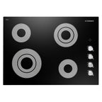 Cosmo 5 Piece Kitchen Appliance Package With 30" Electric Cooktop 24" Single Electric Wall Oven 30" Over-the-range Microwave French Door Refrigerator & 24" Built-in Fully Integrated Dishwasher