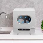 1200W Portable White Countertop Dishwasher Compact Dishwasher 5 Washing Programs