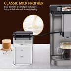 AOILE 20-Bar Dual Boiler Espresso Machine, Self-Cleaning Coffee Maker with Grinder & LCD Touch Panel