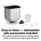 Hamilton Beach 2 lb Bread Maker Machine with 12 Settings Plus Gluten Free, White