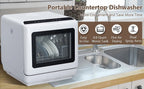 Danolapsi Countertop Dishwasher,Mini Dishwasher with 4.5L Water Tank, 5 Programs, Dual Sprays,149�H High Temp & PTC Hot Air Dry,Portable Dishwashers for RVs & Apartments