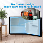 Mainstays 1.7 Cu. ft. Single Door Compact Refrigerator, Black, New
