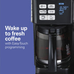 Hamilton Beach FlexBrew Coffee Maker, K Cup Pod Compatible Single Serve Coffee Maker & 12-Cup Coffee Pot, Black