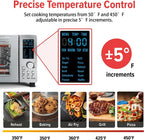 Nuwave Bravo Air Fryer Oven, 21-Qt Capacity 1800 Watts Convection Toaster Smart Oven, Large