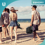 EUHOMY Nugget Ice Maker Countertop with Handle, Ready in 6 Mins, 34.5 lbs Per Day, Removable Top Cover, Auto-Cleaning, Black