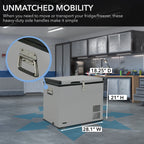 Whynter 65 Quart Portable Fridge/Freezer, Stainless Steel