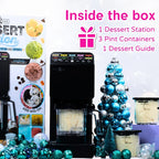 Food Genie: Dessert Station - Black - 11-In-1 Ice Cream & Frozen Treat Maker, (3) 16oz Tubs, Create Sorbet-Milkshakes-Drinks & More, Dual-Drive Motors