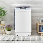 Giantex Full-Automatic Washing Machine, 1.34 Cu.ft Compact Washer w/10 Programs, 8 Water Levels & LED Panel, 9.92 Lbs Capacity Portable Cloth Washer and Spinner w/Drain Pump