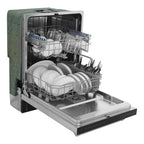 KFFKFF 24-Inch Built-In Dishwasher with Stainless Steel Interior, 14 Place Settings, 8 Wash Cycles, Quiet Operation, Adjustable Racks, and Zoned Storage, Dimensions: 23.82 x 25.2 x 33.78 Inches