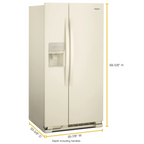 WHIRLPOOL WRS315SDHM side by side freestanding refrigerator