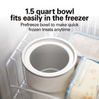 Hamilton Beach Electric Ice Cream Maker, Ice Cream Machine, 1.5 Quart Capacity, White