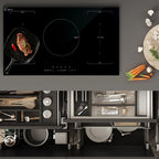 Built-In 36-in 5 Elements Black Induction Cooktop Including Bridge Element