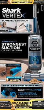 Shark? Vertex DuoClean? PowerFin Upright Vacuum Powered Lift-Away?, Self-Cleaning Brushroll, AZ2000