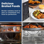 Open Box GE 3-in-1 Microwave Oven, 1,050 Watts Air Fryer, Broiler and Convection Mode, Child-Lock Technology, Kitchen Essentials for The Countertop or Dorm Room, 1.0 Cu. Ft., Stainless Steel