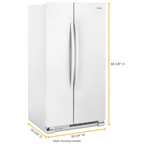 WHIRLPOOL WRS312SNHW side by side freestanding refrigerator