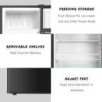 HUMSURE 3.2 Cu.Ft Pink Mini Fridge With Freezer, Compact Dorm Refrigerator, 2 Doors for Bedroom, Office, Kitchen, Apartment