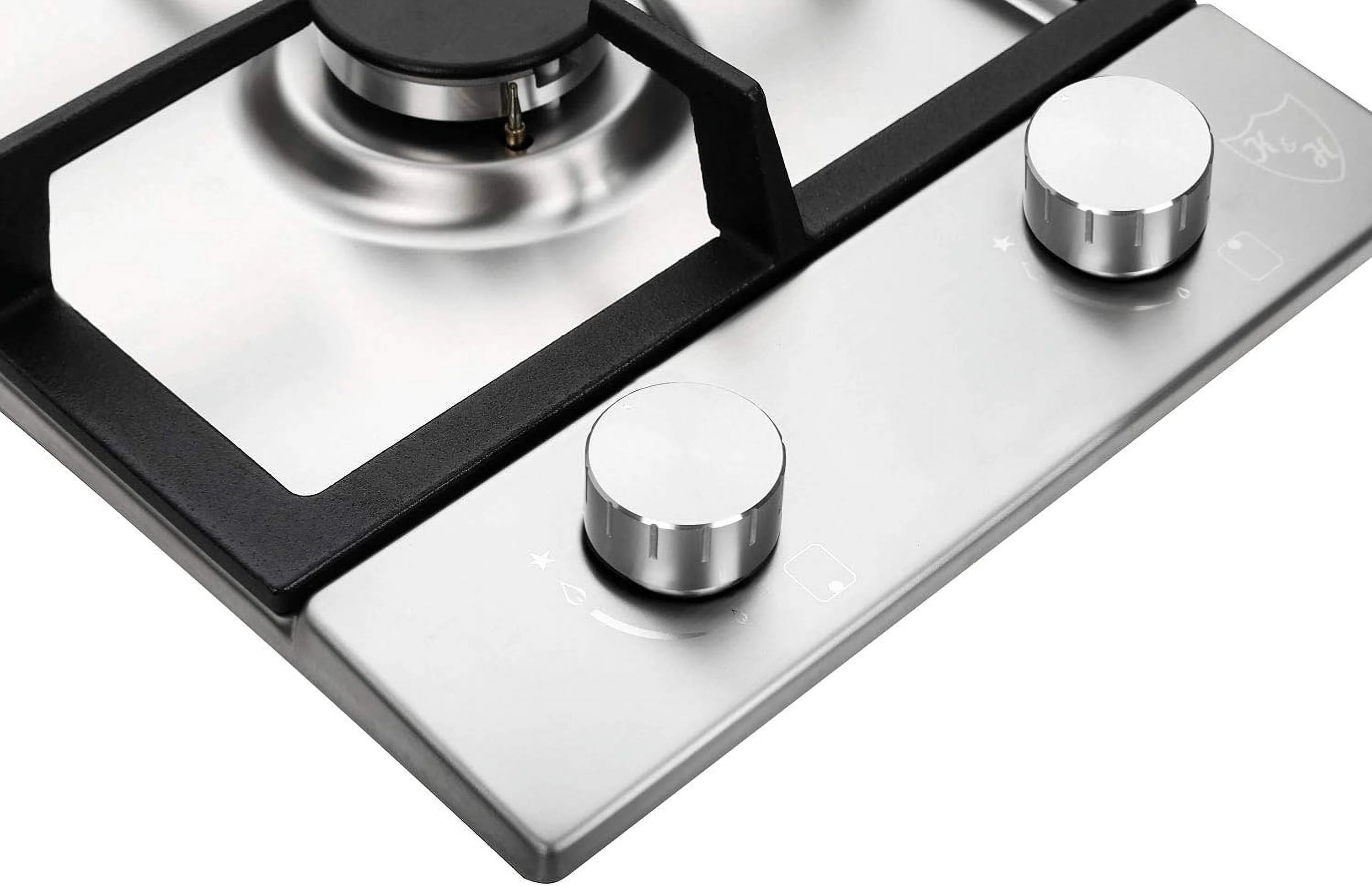 K&H SIGNATURE SERIES 2 Burner 12 Inch LPG/Propane Gas Stove Top Stainless Steel Surface Cast Iron Cooktop UL/ETL Certified 2-SSW-LPG