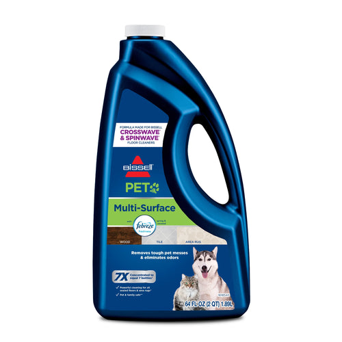 BISSELL® CrossWave® Turbo Pet Pro Multi-Surface Wet-Dry Vacuum 2328 & BISSELL Multi-Surface PET Formula for Crosswave and Spinwave, 64oz, 22951