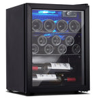 Wine Cooler,Beverage Refrigerator Cooler,Freestanding Wine Cooler Refrigerator with Triple Pane Clear Glass Door,Mini Fridge Countertop Drink Cooler for Home Office,Temperature Adjustment Range 40~61?��