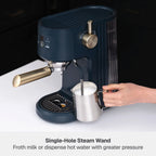 Thyme & Table Barista Mini Espresso Machine with 15-Bar Pressure and Steam Wand, Sand White