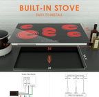 Homtone 30 Inch Electric Cooktop 4 Burners Built-in Electric Stovetop -Timer & Child Safety Lock