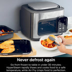 Restored Ninja R-SFP701 14-in-1 Multicooker, Oven & Air Fryer, 15-Min Meals, 3 Accessories, Grey (Refurbished)