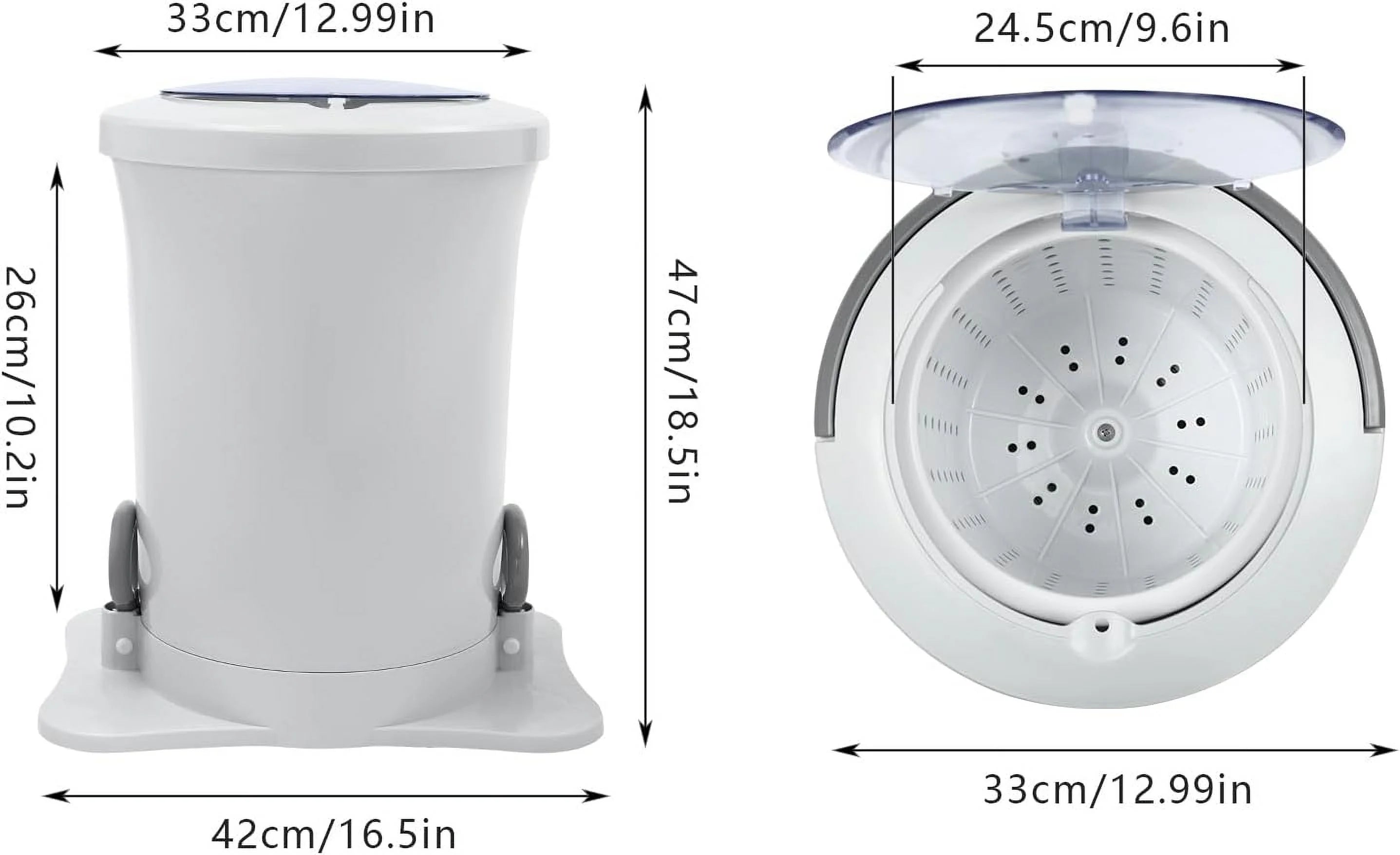 Manual Clothes Dryer Spinner, Portable Non electric Manual Clothes Spinner Laundry Dryer Machines for Camping, Traveling, Hotel, RV, Apartment (Apricot)