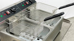 NSF 3500W Commercial Electric Countertop Fryer, Stainless Steel Commercial Deep Fryer, Dual Tank 12L