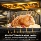 Sunmaki Single Wall Oven 24" Built-in Electric Ovens with 11 Functions 8 Automatic Recipes