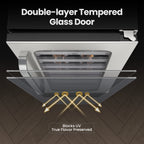 Whynter 24'' Beverage Refrigerator Cooler, 140 Cans Beverage Fridge, Built in or Freestanding Beverage Center with Stainless Steel Door