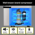 Kolice Commercial 3 Flavors Soft Serve Ice Cream Machine-Full Transparent Dispenser,Upper tanks Coolated