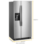 WHIRLPOOL WRS315SDHM side by side freestanding refrigerator