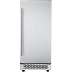 Hanover The Vault 15 In. Stainless Steel Undercounter Ice Maker with Reversible Door and Touch Controls