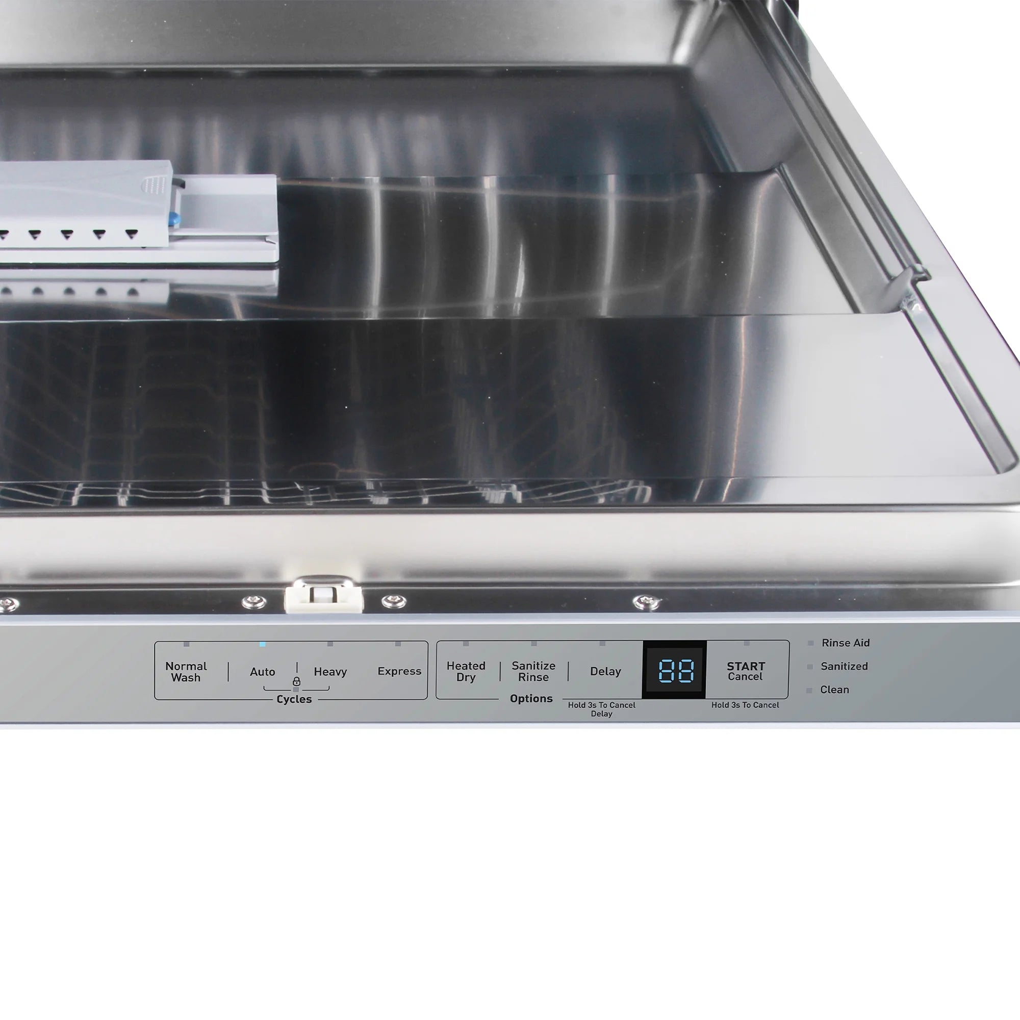 Cosmo 24 in. Vista Collection Built-in Dishwasher, Advanced Sanitize Technology in Stainless Steel