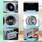 Equator 1.62 cu.ft./15 lbs All in One Combo Washer Dryer with Pet Cycle Silver