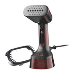 CHI LAVA Ceramic Plate Garment Steamer for Clothes with Fabric Brush, 2 Steam Modes, 1600 Watts, Red