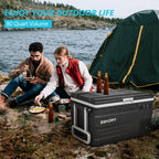 EUHOMY 12 Volt Refrigerator, 79 QT 12V Fridge, Electric Cooler 12/24V DC 110-240V AC, Car Refrigerator 0�H~68�H, 12 Volt Cooler for Camping, Trip, Truck, Boating, Outdoor.