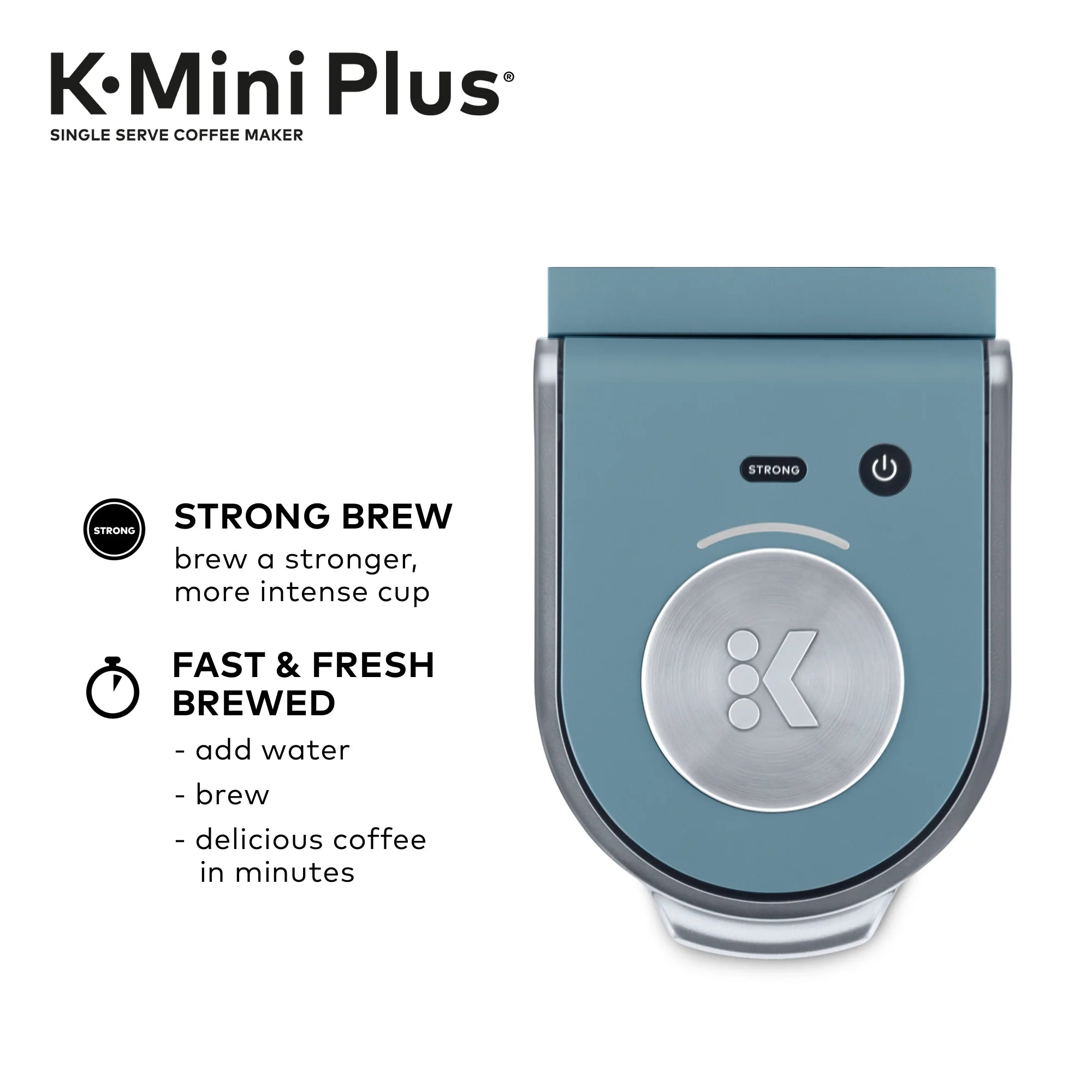 Keurig K-Mini Plus Single Serve K-Cup Pod Coffee Maker, Evening Teal