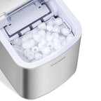 CUCKOO CIM-AS09M10S Portable Countertop Ice Maker Machine Stainless Steel, 20lb a Day, Fast Ice Production, Auto Clean, 2-Size Settings, Stainless Steel