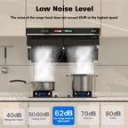 30 inch 900 CFM Convertible Under Cabinet Range Hood with  Charcoal Filter, Voice/Gesture/Touch Control