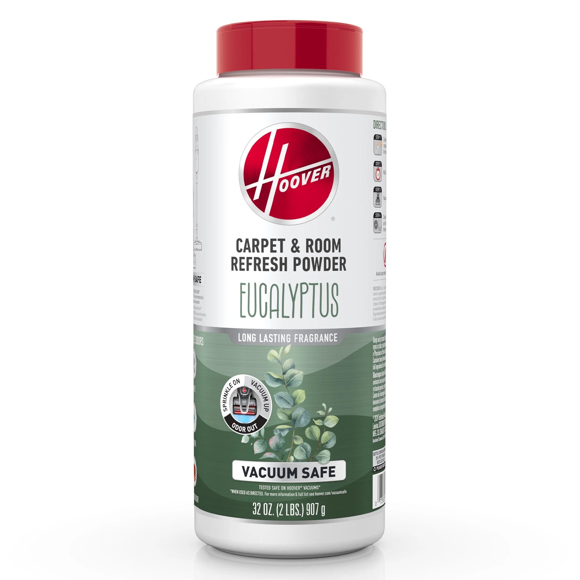 Hoover Bagless Upright Vacuum Cleaner, Rewind Pet & Hoover Eucalyptus Carpet & Room Refresher Carpet Powder, 32oz